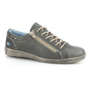 [SOLD] Cloud Footwear Aika Lace Up Zip Sneaker Comfort Walking Shoe Gray